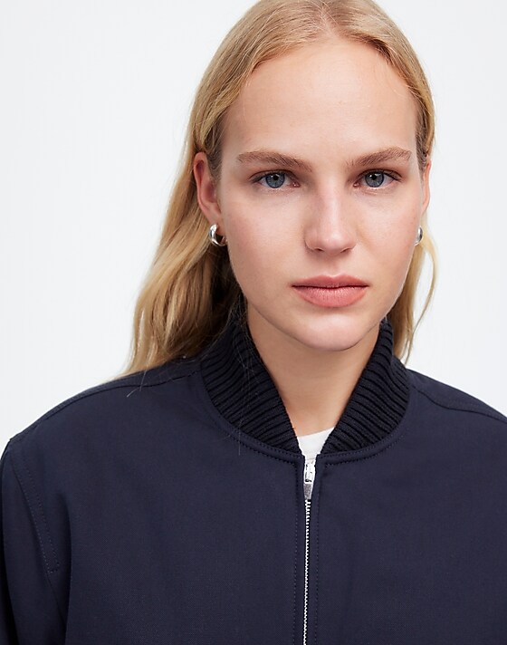 madewell Classic Bomber Jacket black coal