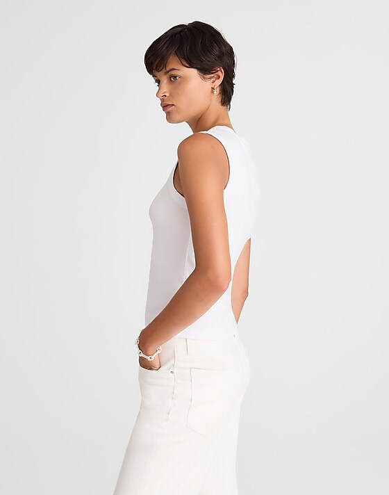Madewell Compact Shell Tank White
