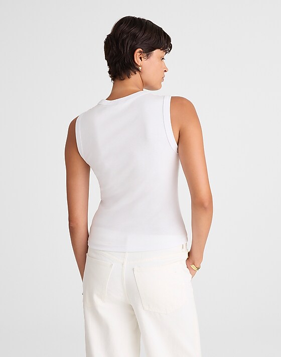 Madewell Compact Shell Tank White