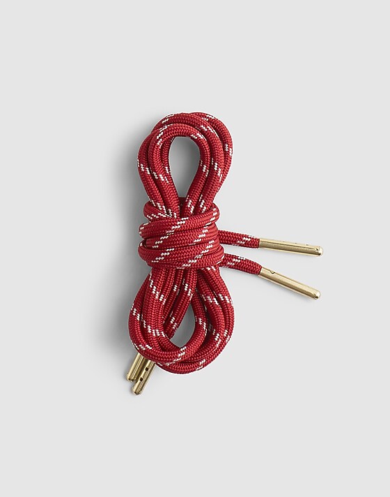 madewell Cord Boat Shoelaces wild cranberry multi