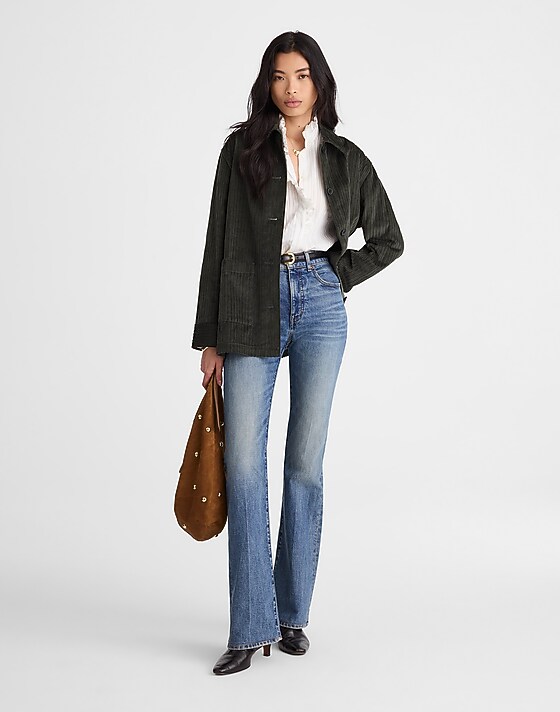 Madewell Corduroy Chore Jacket Graphite Green