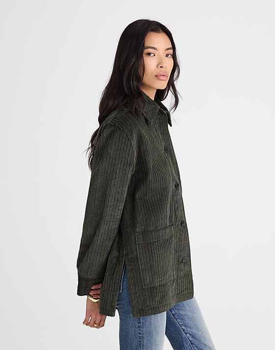 Madewell Corduroy Chore Jacket Graphite Green