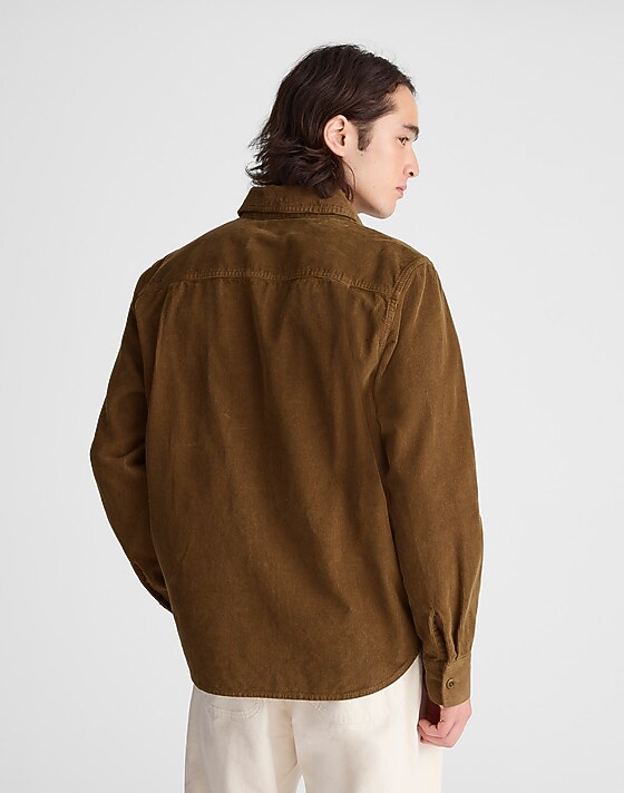 Madewell Corduroy Work Shirt Woodland Brown