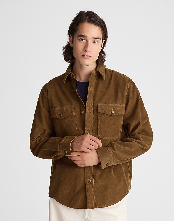 madewell Corduroy Work Shirt woodland brown