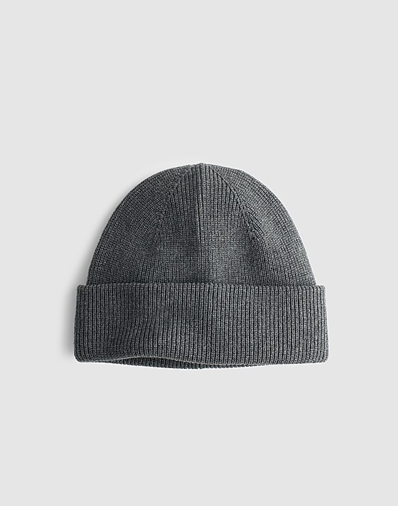 madewell Cotton Beanie charcoal grey