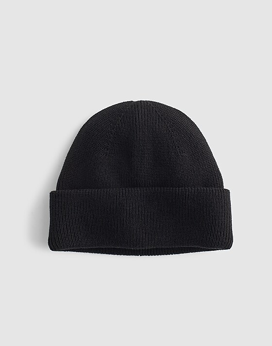madewell Cotton Beanie jet black