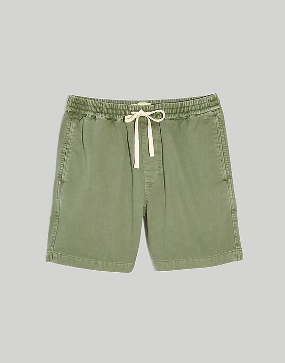 Madewell Cotton Everywear Shorts Washed Olive