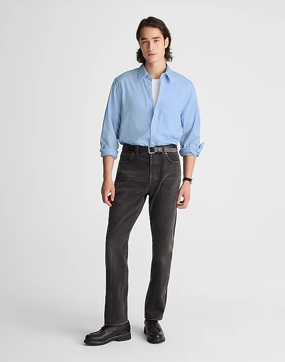 Madewell Cotton Poplin Button-Up Shirt French Blue