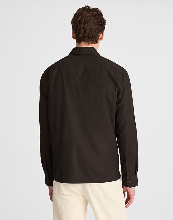 Madewell Cotton Poplin Overshirt Mocha Brown