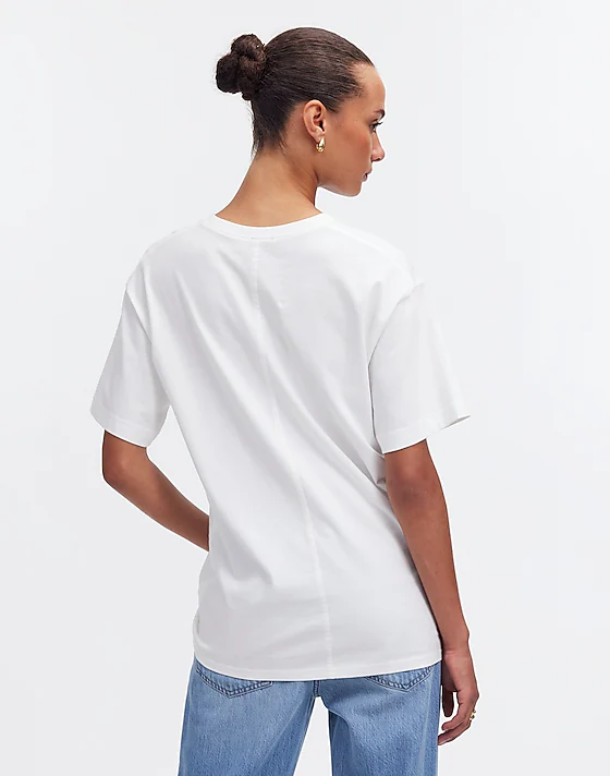 Madewell Cotton Relaxed Oversized Tee Eyelet White
