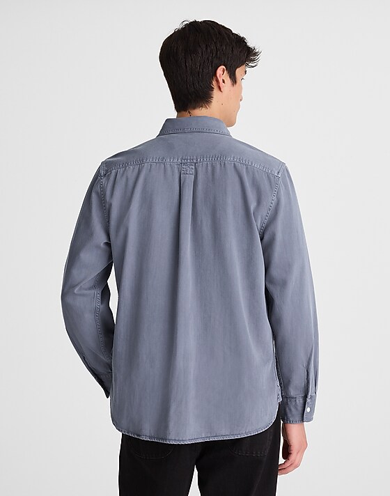 Madewell Cotton Work Shirt Sunfaded Indigo