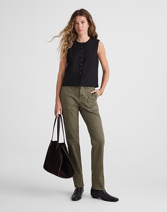 Madewell Crewneck Shell Vest Jet Black