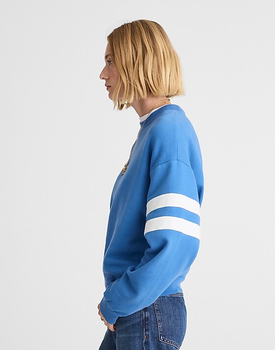 Madewell Crewneck Varsity Sweatshirt Warm Riviera