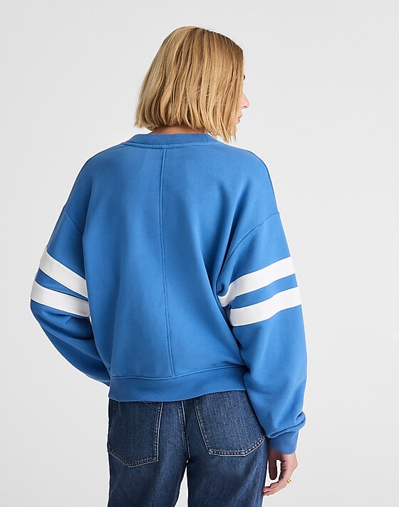 Madewell Crewneck Varsity Sweatshirt Warm Riviera