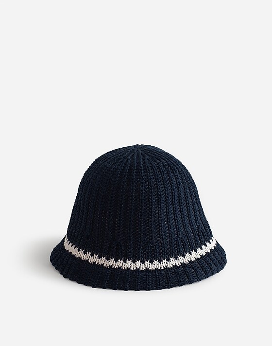 madewell Crocheted Bucket Hat dark navy