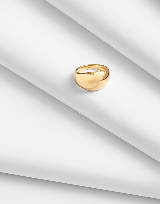 madewell Demi-Fine Chunky Dome Ring 14k gold