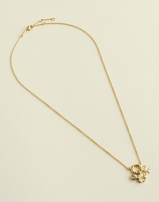 madewell Demi-Fine Cluster Charm Necklace 14k gold