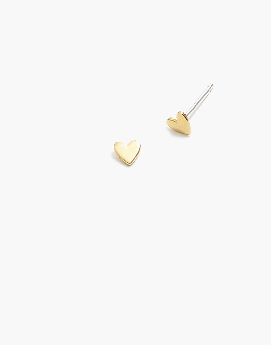 Madewell Demi-Fine Heart Stud Earrings 14k Gold
