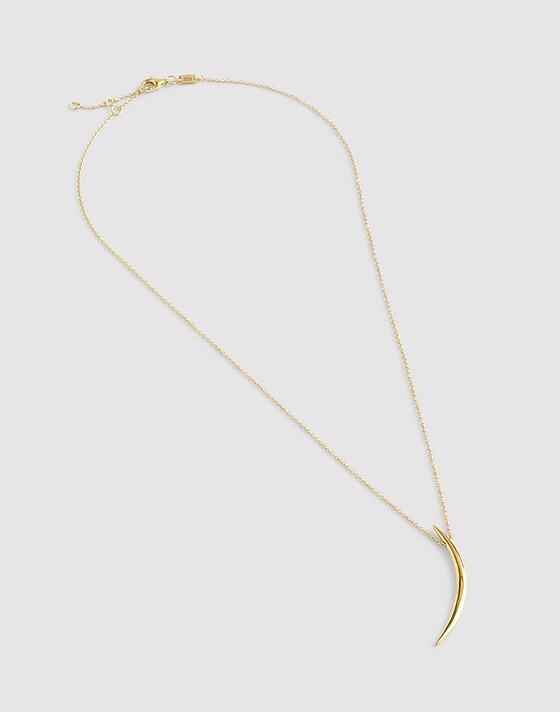 Madewell Demi-Fine Horn Pendant Necklace 14k Gold