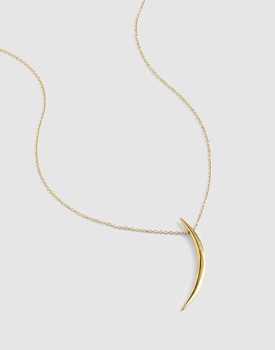 madewell Demi-Fine Horn Pendant Necklace 14k gold