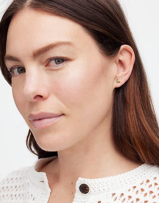 Madewell Demi-Fine Knot Stud Earrings 14k Gold
