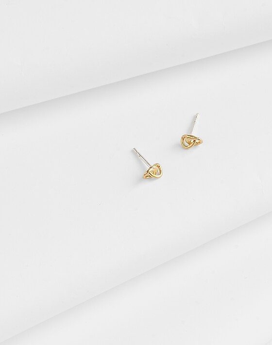 madewell Demi-Fine Knot Stud Earrings 14k gold