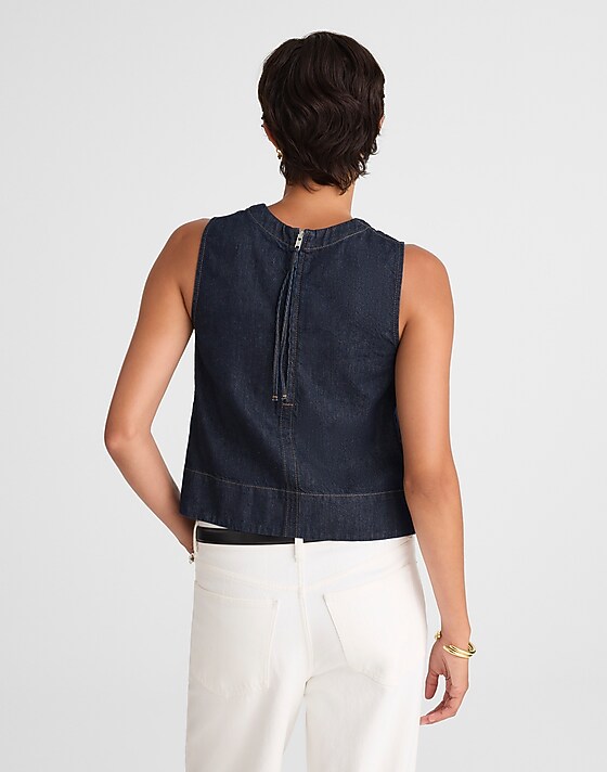 Madewell Denim Boxy Shell Top Rinse Wash