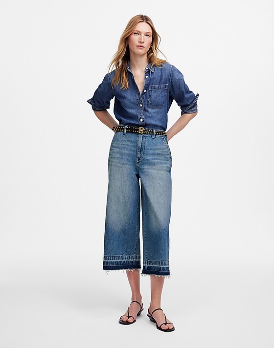 madewell Denim Culottes dupage wash