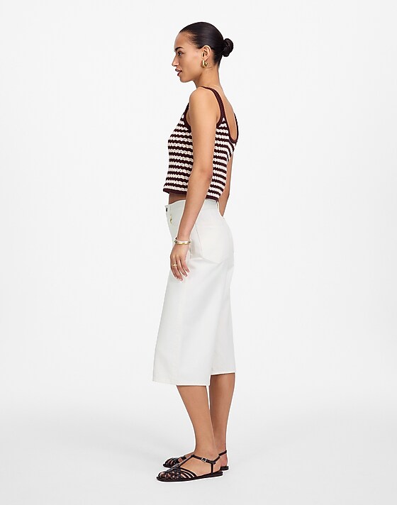 Madewell Denim Culottes Pure White