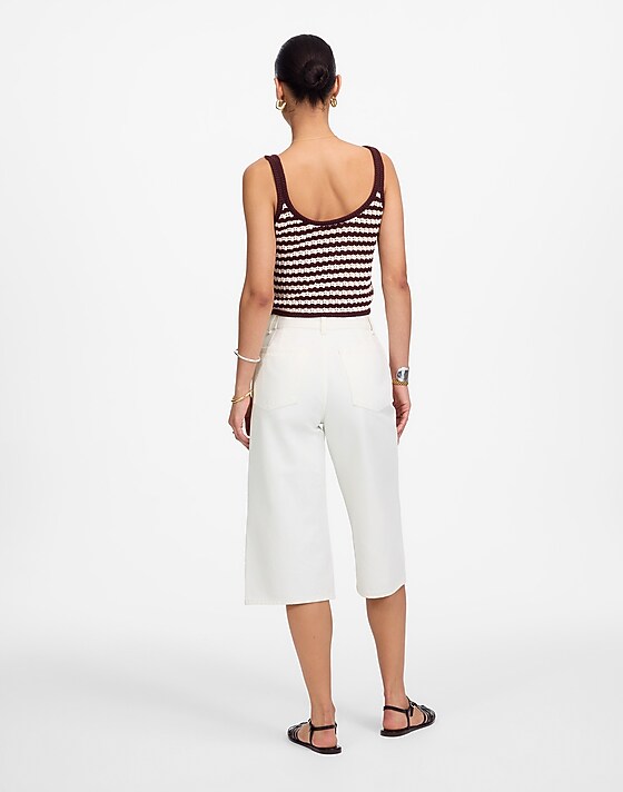 Madewell Denim Culottes Pure White