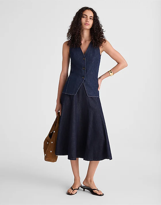 Madewell Denim Cutaway Vest Rinse Wash