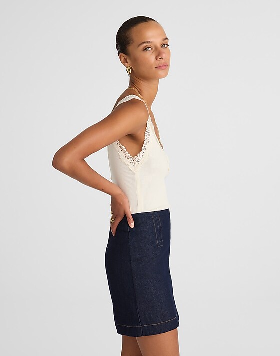 Madewell Denim Mini Skirt Rinse Wash