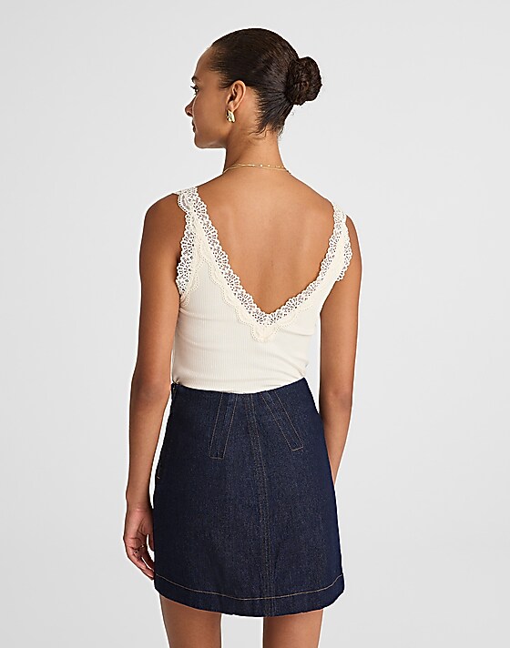 Madewell Denim Mini Skirt Rinse Wash