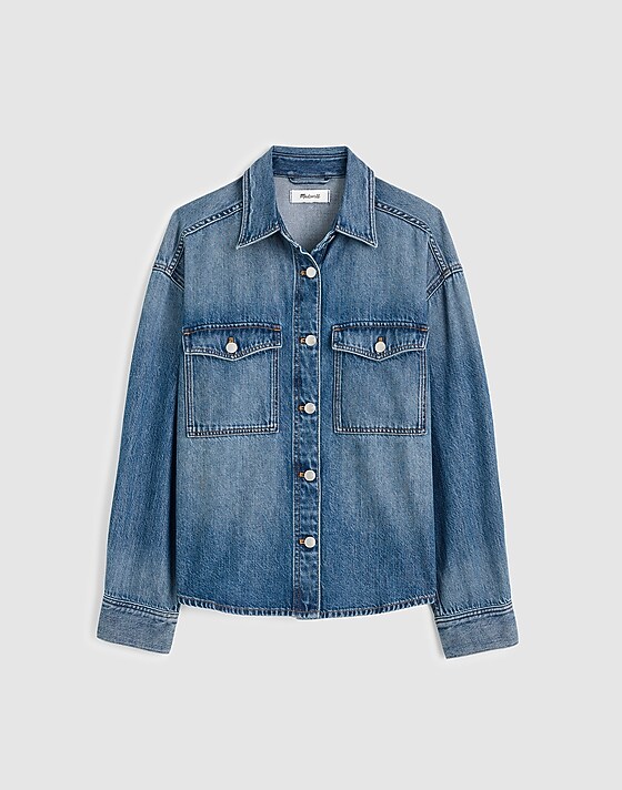 Madewell Denim Oversized Shirt-Jacket Bouvier Wash
