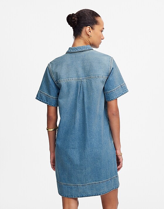 Madewell Denim Popover Dress Robertson Wash