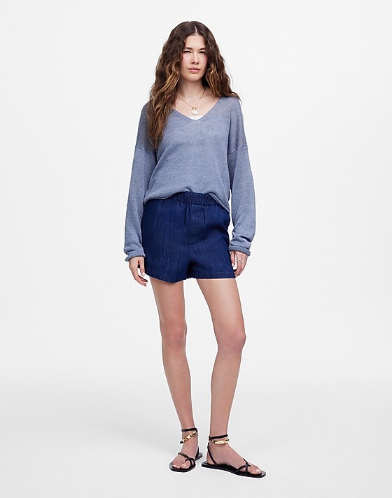 Madewell Denim Pull-On Shorts Bright Rinse Wash