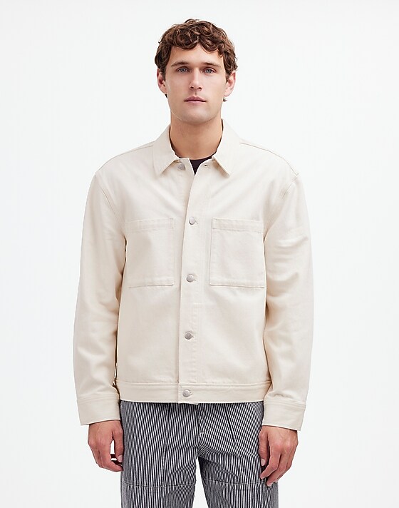 madewell Denim Shirt-Jacket in Ecru ecru wash