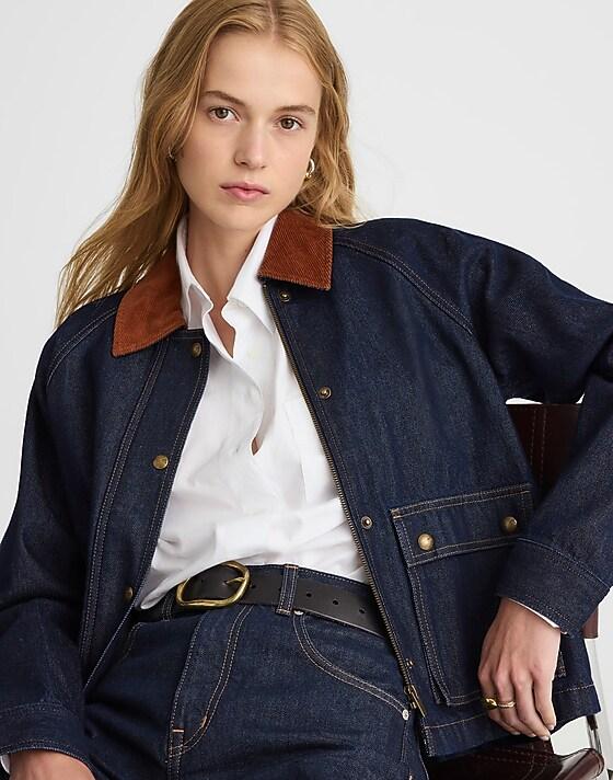 madewell Denim Trapeze Jacket rinse wash