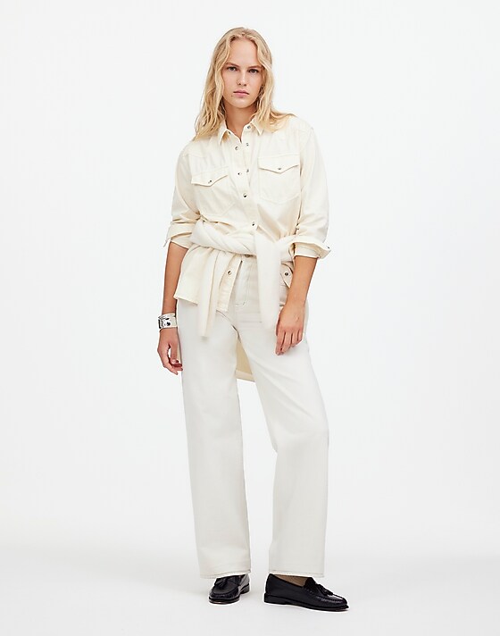 madewell Denim Western Shirt vintage ivory