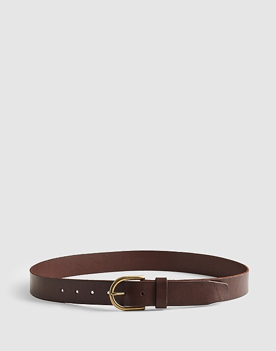 madewell Distressed Leather Belt coffee bean