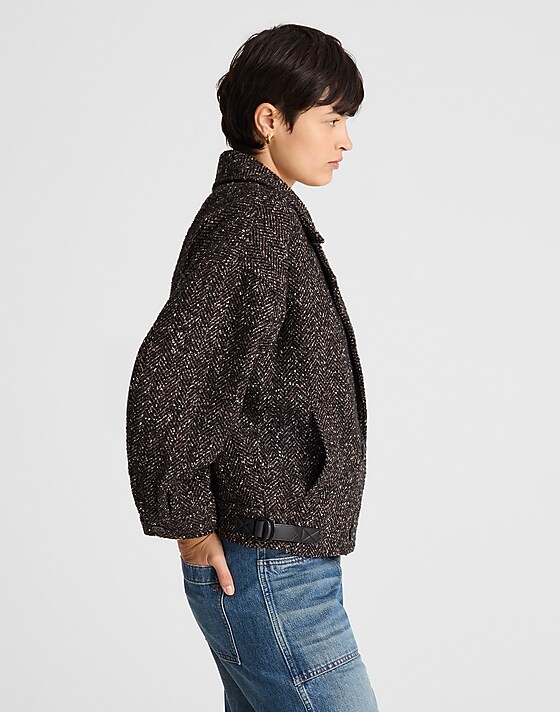 Madewell Double-Breasted Peacoat Chocolate Multi