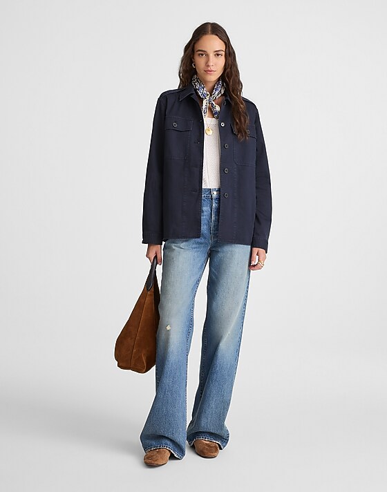 Madewell Easy Utility Shirt-Jacket Dark Navy