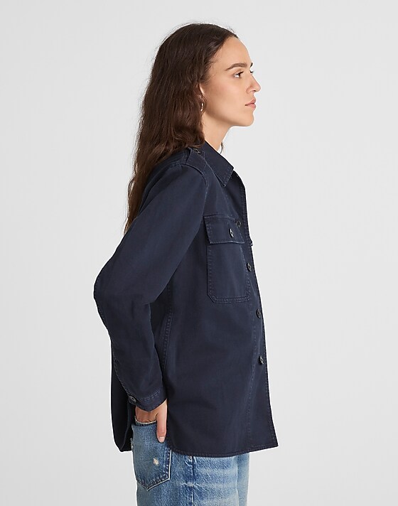 Madewell Easy Utility Shirt-Jacket Dark Navy