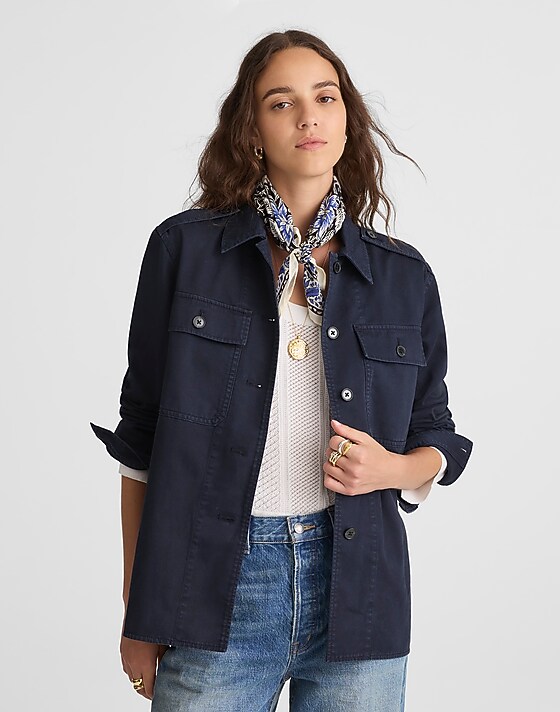 madewell Easy Utility Shirt-Jacket dark navy