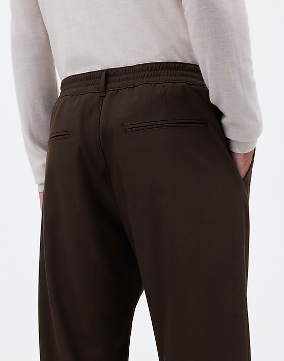 Madewell Elastic Trousers Dark Brown