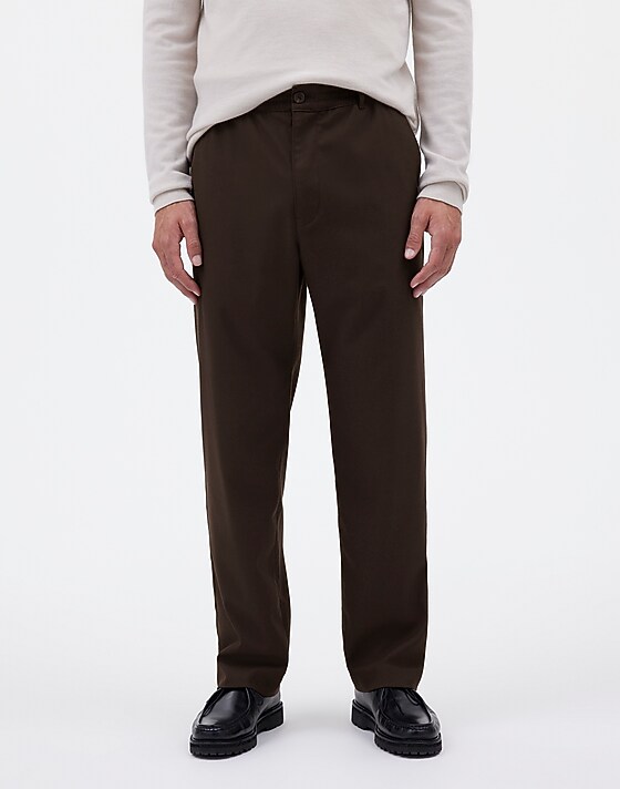 madewell Elastic Trousers dark brown