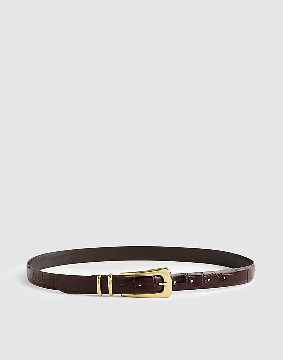 madewell Elongated-Buckle Belt chocolate raisin