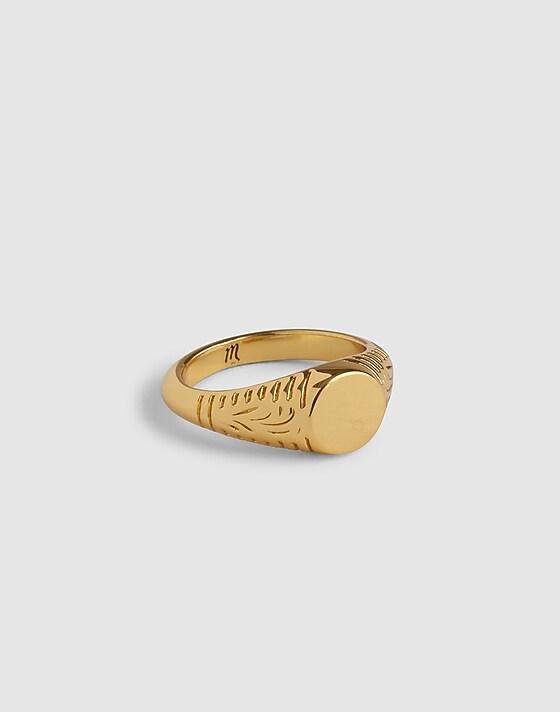 madewell Engraved Signet Ring antique gold