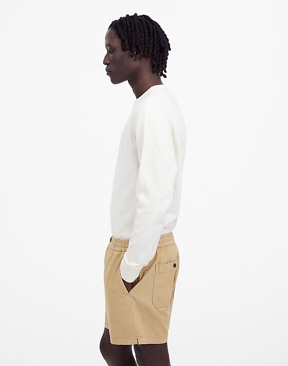 Madewell Everywear Short In Cotton Blend Dune