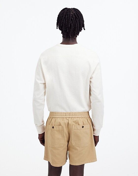 Madewell Everywear Short In Cotton Blend Dune